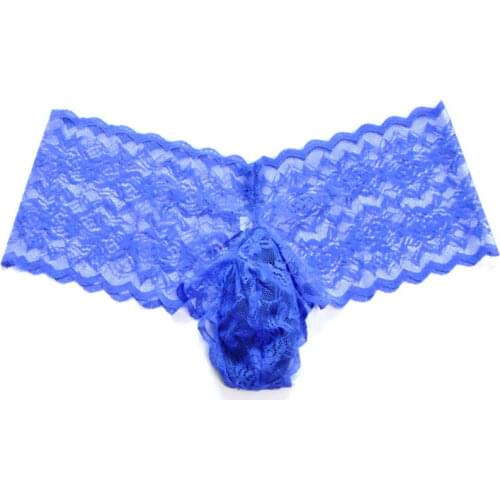 Mens Sexy Lace Boxers Short Transparent Exotic Panties Underpants Micro Cock Pouch Underwear Gay Lingerie Jockstraps Gifts