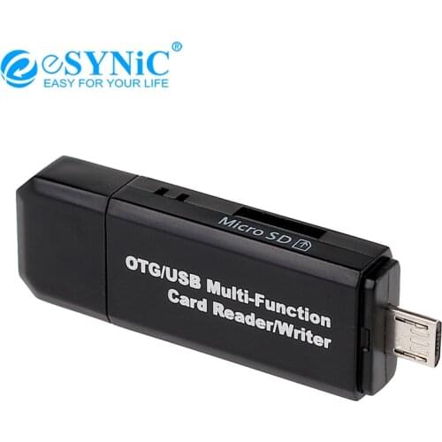 ESYNiC Micro USB OTG to USB 2.0 Adapter SD/Micro SD Card Reader With standard USB Male For Smartphones/PC Phone Tablets