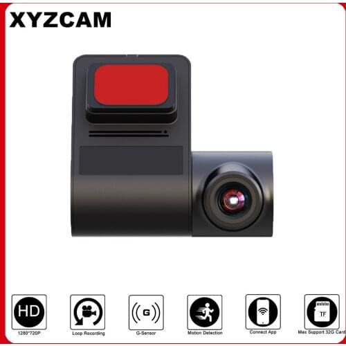 V2 WiFi Dash Cam 720P HD Car DVR Dashcam Rotatable Lens Night Vision Dashboard Camera Video Recorder Support APP Connection