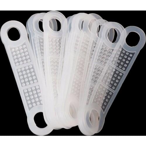 20Pcs Silicone Clothes Hangers Shoulder Pad Anti Slip Strip Clothes Rack Pad Windproof Clothe Hang Accessories S/L Size C42