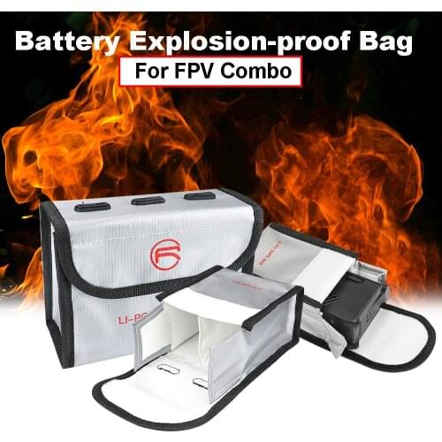 Battery Explosion-proof Bag for DJI FPV Combo Drone Lipo Batteries Storage Safe Bag Waterproof Fireproof for FPV Combo Accessory