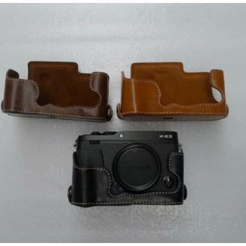 Pu Leather Case Bottom Opening Version Protective Half Body Cover Base For Fujifilm X-E3 XE3 Digital Camera