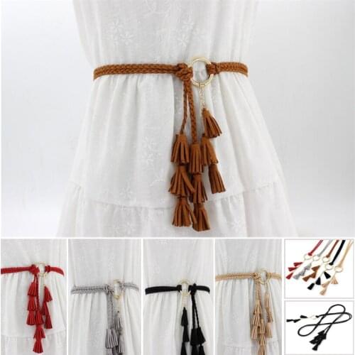 Waist Chain 120cm Woven Tassel Waistband Braided Belt Waist Rope Women Decorated Waist Ladies Tassles Belts Clothes Accessories