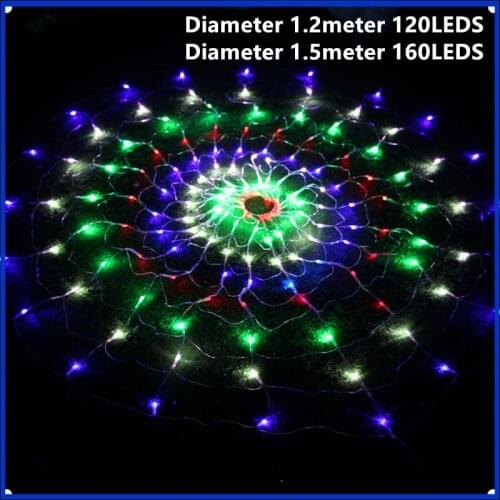 1.5Meter 160 LEDs Christmas Lights Outdoor Spider Net Light Icicle Fairy Lighting Christmas Decor Waterproof US/EU 110V/220V