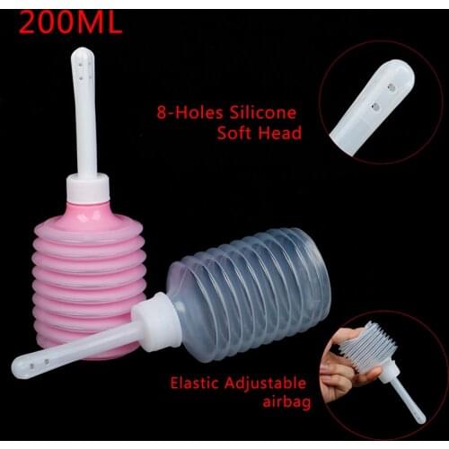 1Pcs 200ml Disposable Medical Vaginal Irrigator Retractable Vagina Anal Douche Feminine Hygiene Enema Cleaner PVC Rectal Syringe