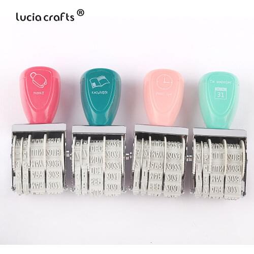 1pcs Random Color Digital Stamp DIY Office Supplies Rubber Digital Month Stamp Scrapbook Accessories I1117