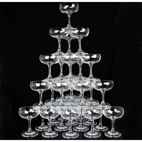 1Piece Wedding Champagne Tower Cup Glass Stack Tower Cup 3 layers 5 layers 6 layers