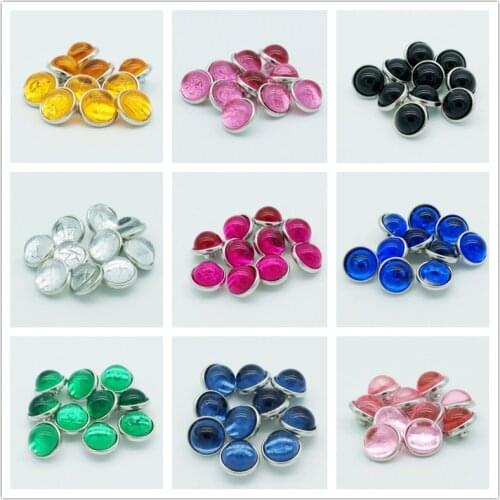 10Pcs 12MM mixed colorful snap buttons for DIY snap bracelets snap jewelry shinning charm wholesale NS5001