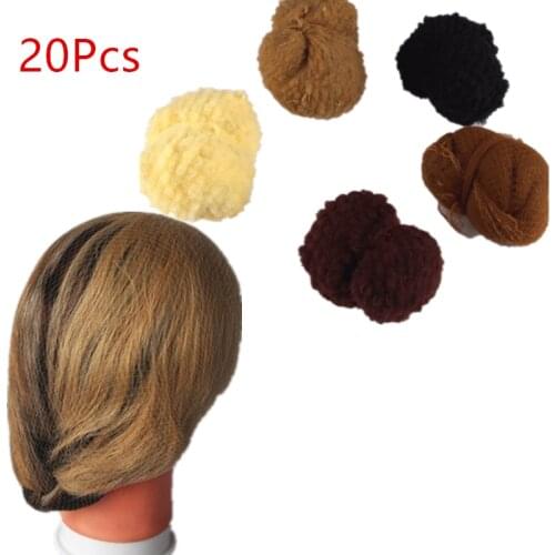 20pcs Sample Order Five Colors Nylon Hairnets Black Brown Coffee Color Invisible Soft Elastic Lines Hair Net