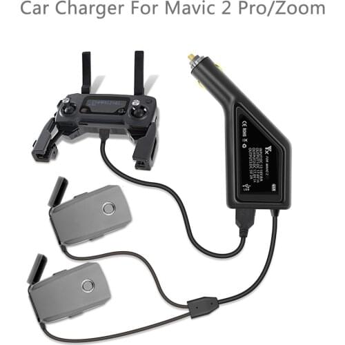 3-in-1 Car Charger For DJI Mavic 2 Pro Zoom Battery Remote Control Car Outdoor Charger with USB Port Drone Accessories 2 in