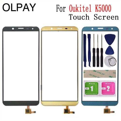5.7" inch Mobile Phone Touch Screen Digitizer For Oukitel K5000 Touch Screen Touch Glass Sensor Free Adhesive And Wipes