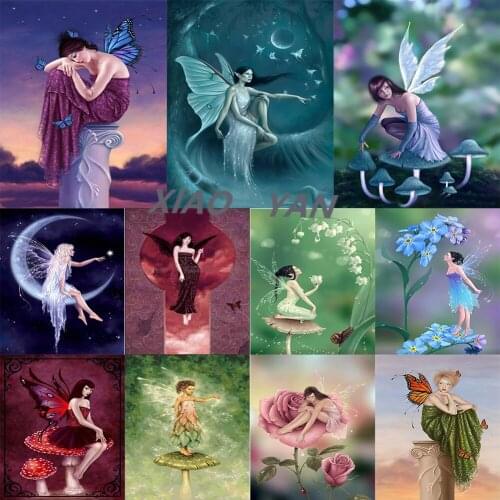 5D DIY Diamond Painting Resin Poster Cross Stitch Full Drill Embroidery Sprite Angel Handmade Home Room Wall Decor Craft