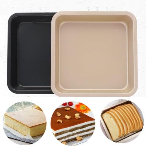 9inch Carbon Steel Non-stick Square Cake Baking Pan Tray Toast Bread Pizza Mold Loaf Pan Baking Pans Bakeware DIY Pastry Tools