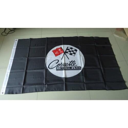 Car Advertising display flag,corvette stingay flag , corvette stingay banner,90X150CM size,100% polyster free shipping
