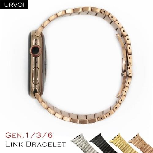 URVOI link bracelet gen.6th 3rd 1st for apple watch series 6 5 4 3 strap for iWatch adjustable high quality stainless steel band