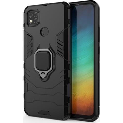 For Xiaomi Redmi 9C Case Luxury Ring Back Cover Stand Armor ShockProof Case For Xiaomi Redmi 9C 9 C Redmi9C Phone Cases