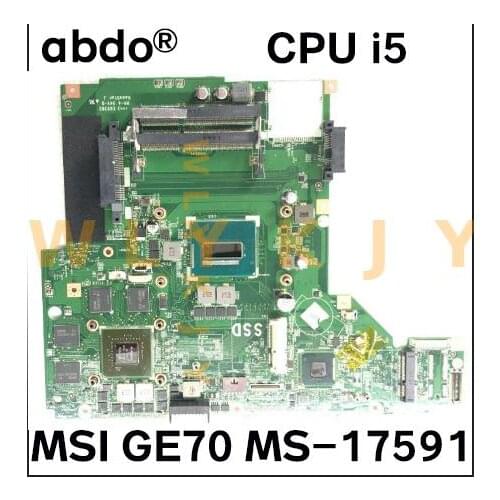 For MSI GE70 MS-1759 laptop motherboard MS-17591 motherboard with CPU i5 GPU GTX850 860M tested 100% work