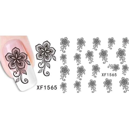 Hot Sale Water Transfer Stickers 1 Sheets 3D Design DIY Nail Art Decorations Nail Sticker Nail Decal Nail Tools XF15