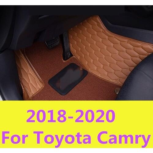For Toyota Camry 8th Sedan 2018-2020 car full surround foot mats wire loop auto floor pads auto carpet cover car accessories