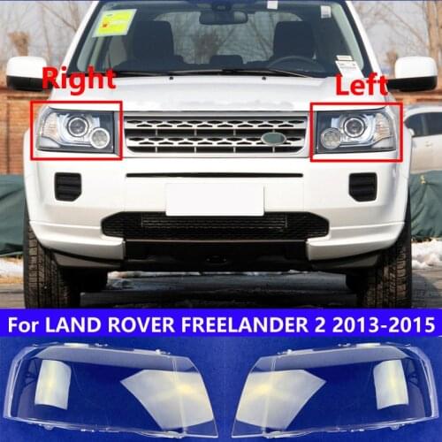 Car Front Headlight Cover For LAND ROVER FREELANDER 2 2013-2015 light Caps Transparent Front Headlight Cover Glass Lens Shell