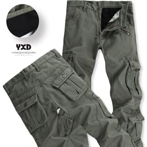 Mans military pants trousers tactical pants for men work pants Winter Thick Warm Fleece Pockets overalls camo pants army pants