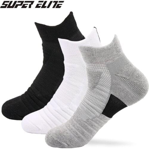 SUPER ELITE Spring Autumn Mens Short Tube Cotton Socks Outdoor Mount Sports Wearproof Bike Footwear For Road Meias Wholesale