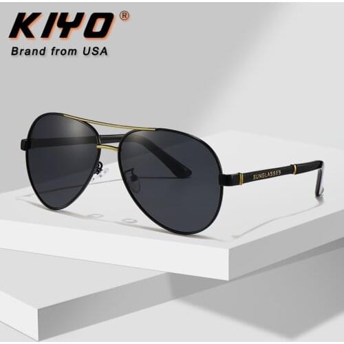 KIYO Brand 2020 New Women Men Round Polarized Night Vision Goggles Photochromic Classic Metal Glasses UV400 Driving Eyewear 2874