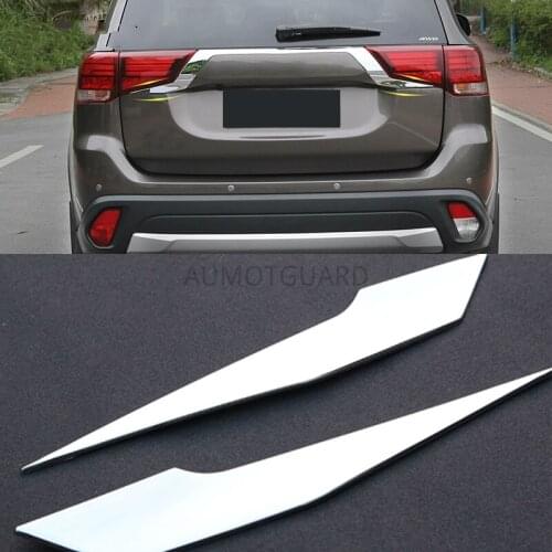 For Mitsubishi Outlander 2016 2017 2018 Rear Light Strips ABS Chrome External Taillight Decoration Cover Trim Car styling