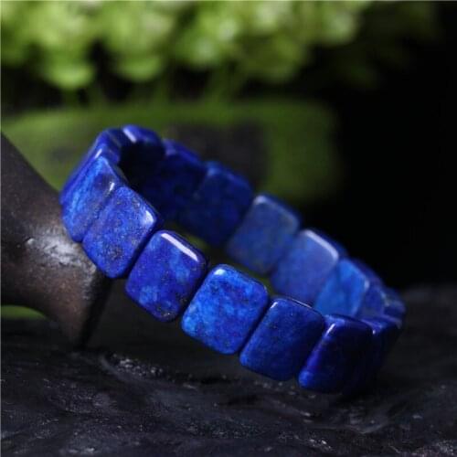 Drop shipping Natural Afghanistan lapis hand lapis jewelry lapis hand row fashion emperor blue pure handmade bracelet wholesale