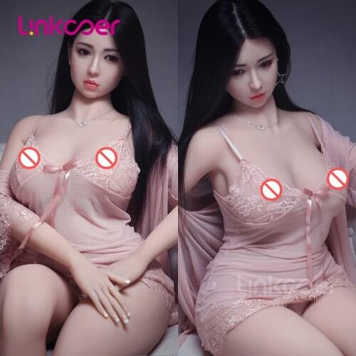 Linkooer 161cm Lifelike Silicone Sex Dolls Fat Full Body Adult Love Doll Big Boobs Oral Anal Sex Toys for Men 2 Holes
