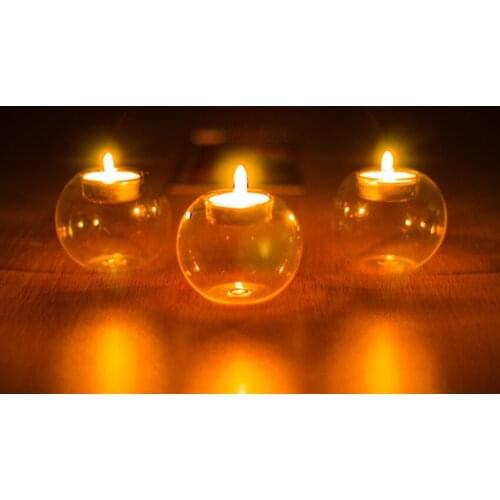 Romantic Wedding Dinner Decor Crystal Glass Candle Holder Table Candlestick S