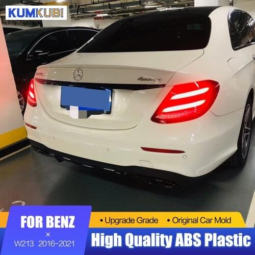 For Mercedes Benz W213 Spoiler 2016-2021 E-class E200 E300 E320 Spoiler ABS Car Rear Trunk Wing Spoiler For W213 Black Spoiler