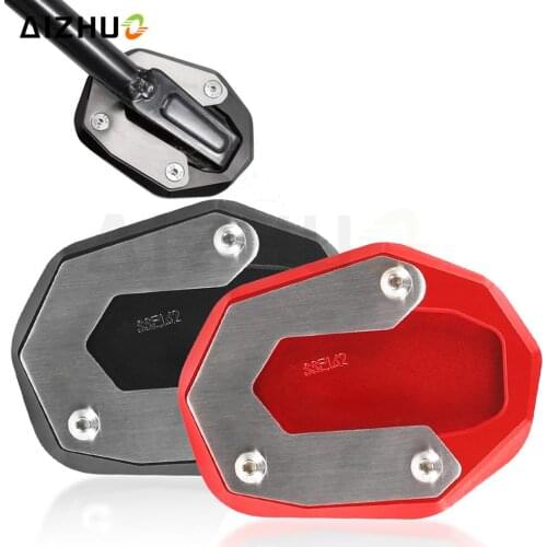 Motorcycle Foot Side Stand Extension Kickstand Pad Support Plate Enlarge FOR DUCATI Scrambler Cafe Racer Sixty2 Flat Track Pro
