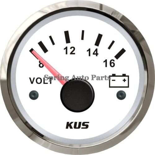 KUS 2" 52mm voltmeter voltage gauge 12V/8-16V KY13100 with backlight