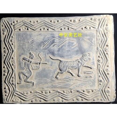 Han painting brick carving, carousel hunting picture