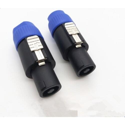 Good quality Speaker Connector copper core 4Pin Male Speaker 4 Pole Speakon Plug Male Professional audio power plug Connector