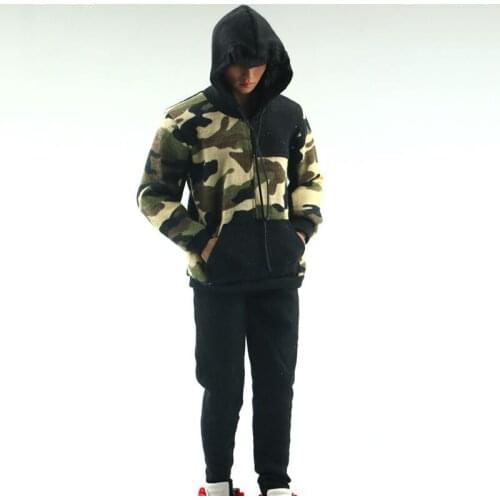 1/6 scale male youth casual sportswear guard pants shorts camouflage stitching all-match complete model toy accessories