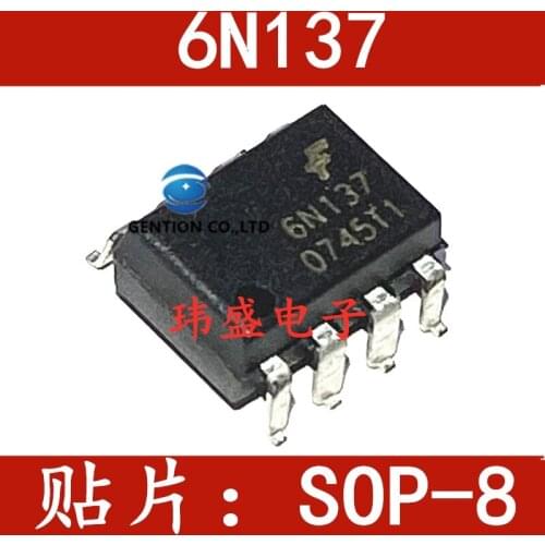 10PCS 6N137S 6N137M 6N137 2.54MM large volume SOP-8 high-speed light lotus root in stock 100% new and original