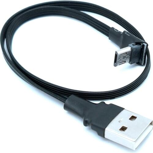 5CM 10CM Bis Unten Links Rechts Abgewinkelt 90 Grad USB Micro USB Stecker auf USB männlichen Daten Ladung stecker Kabel 20cm 50c