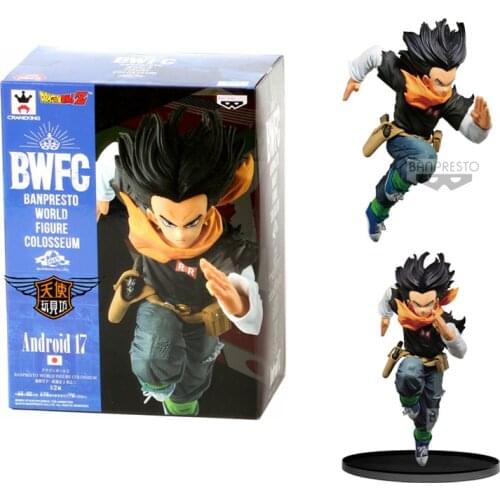 BANDAI Dragon Ball Super Saiyan WORLD FIGURE COLOSSEUM Andioid 17 Action PVC Collection Model Toy Anime Figure Toys for Kids