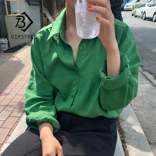 BIRDTREE TB Green Blouses