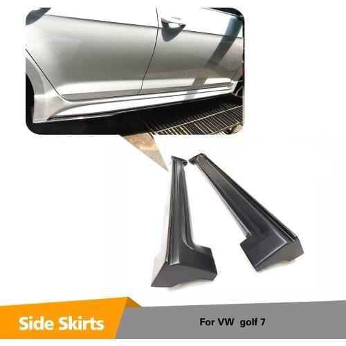 Carbon Fiber Side Skirts Bumper Extension Lip For Volkswagen VW Golf 7 Confortline Hatchback 4 Door 2014 2015 2016 2017 2018