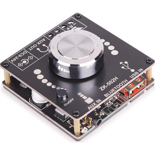 502H HIFI Bluetooth 5.0 TPA3116D2 Digital Power Audio Amplifier Board 50WX2 Stereo AMP Amplificador Home Music Theater AUX USB