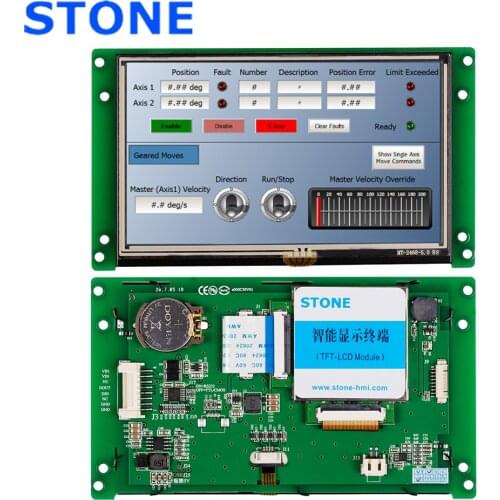 5.0" Touch Controller Colorful LCD Display with Software + Program Support Any MCU 100PCS