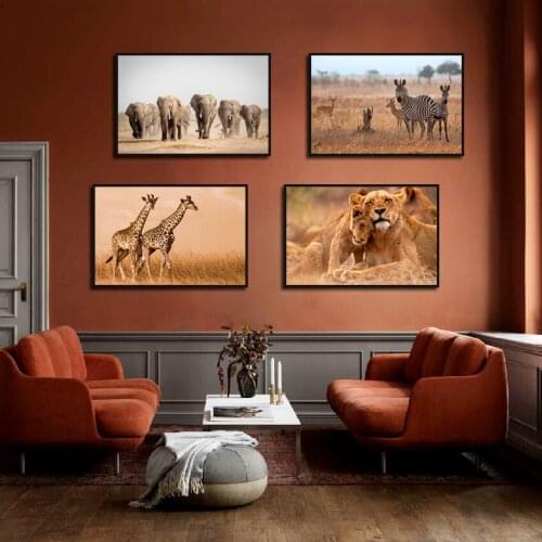 Canvas Painting Animal Migration Wall Picture Magnificent Sight Wall Art Crafts Poster for Corridor Living Room Decoration Gift