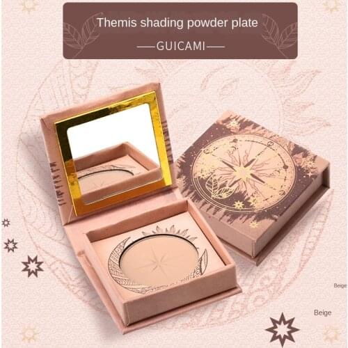 GUICAMI High-gloss Compact Powder Repairing Plate Natural Shadow Nose Shadow Silhouette Hairline Makeup Highlighter Bronzer