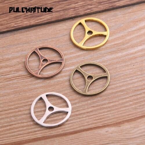 20PCS 19mm Four Color Metal Alloy Machinery Round Gear Pendant Jewelry Charm Jewelry Gear Findings