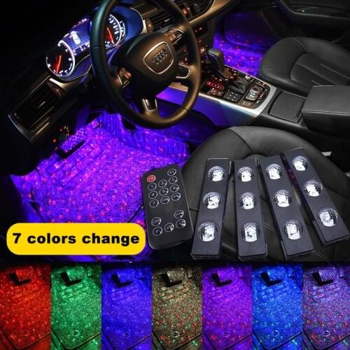 Car Interior Lamp Light Strip Car Styling Decorative Automobile Atmosphere Lamp Car Interior Light Wireless Remote/Voice Control