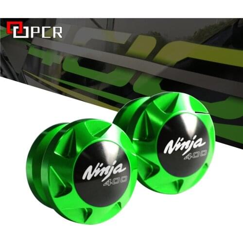 Logo " Ninja400 " For KAWASAKI NINJA 400 2018-2020 cnc Aluminum Swingarm Spools slider motorcycle stand screws