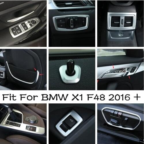 Lapetus Matte Interior Refit Kit For BMW X1 F48 2016 - 2021 Gearbox / Roof Reading Lamps / Air AC Panel / Seat Adjust Cover Trim